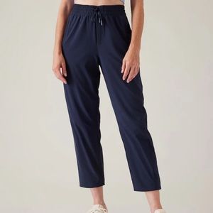 NWT- Athleta Arrival Pant, Navy, Size 10